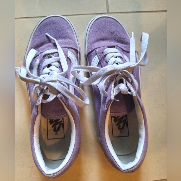 Vans lavender suede Old Skool skater sneakers- size 5 women's, 3.5 men's - Picture 3 of 10